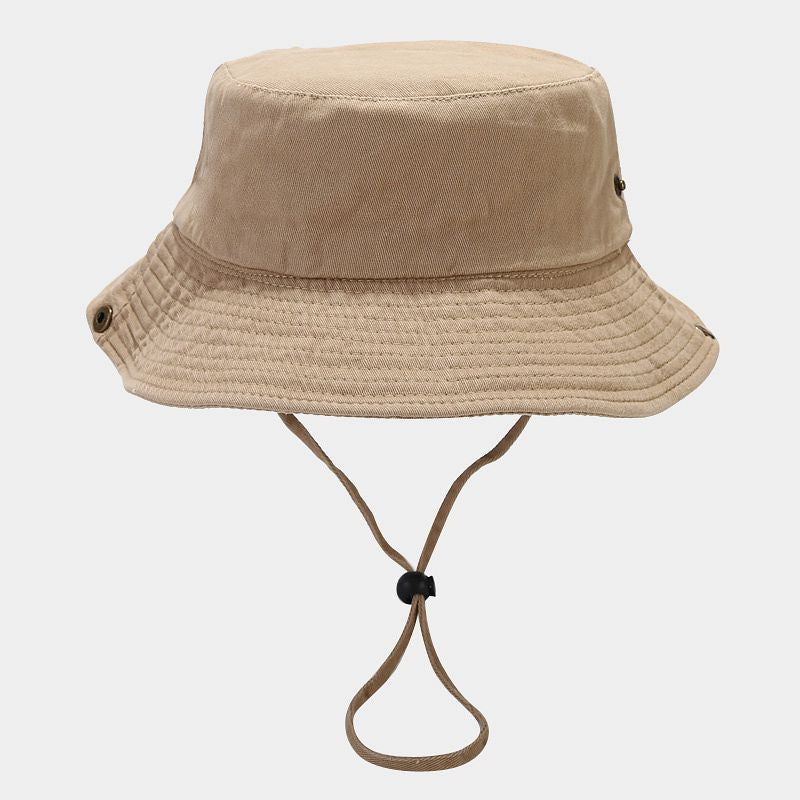 Wholesale  Patchwork Solid Color Wide-Brimmed Bucket Hat  Sun Hat